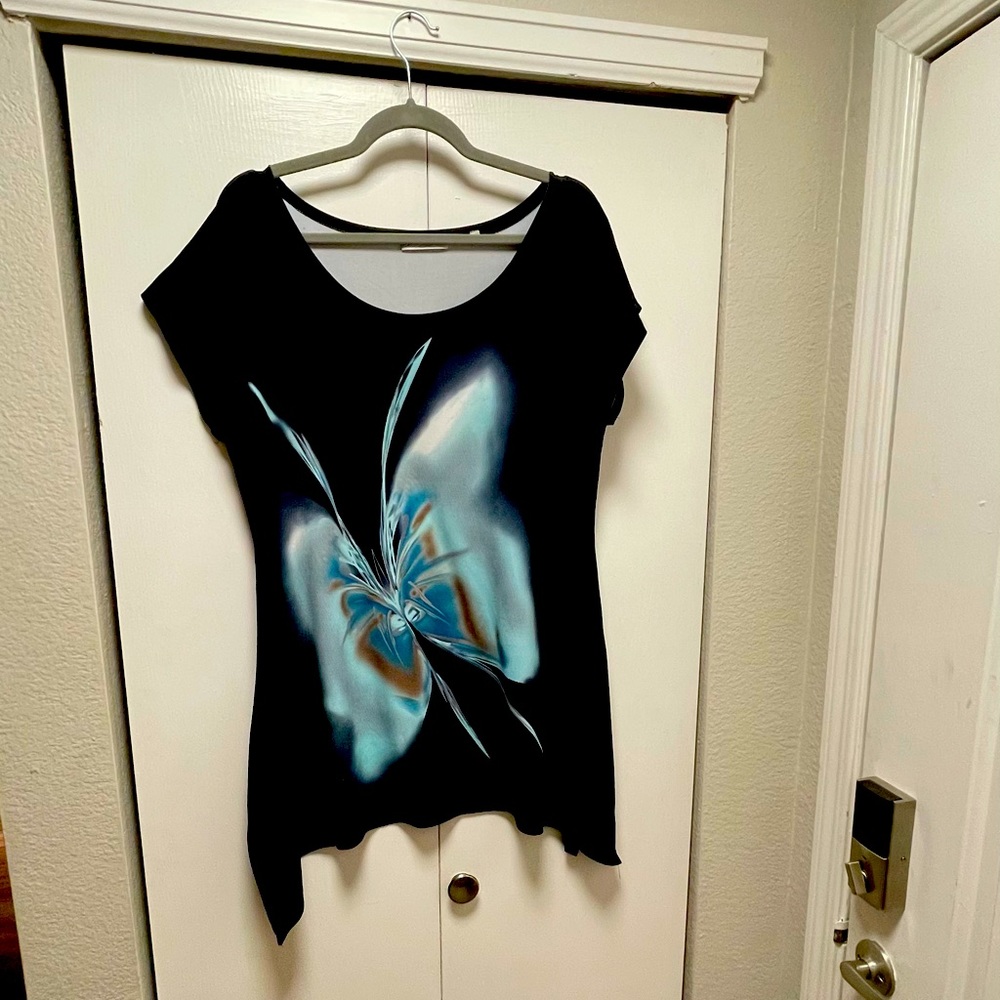 GUC Pretty Flowey Polyester Short Sleeve Blouse